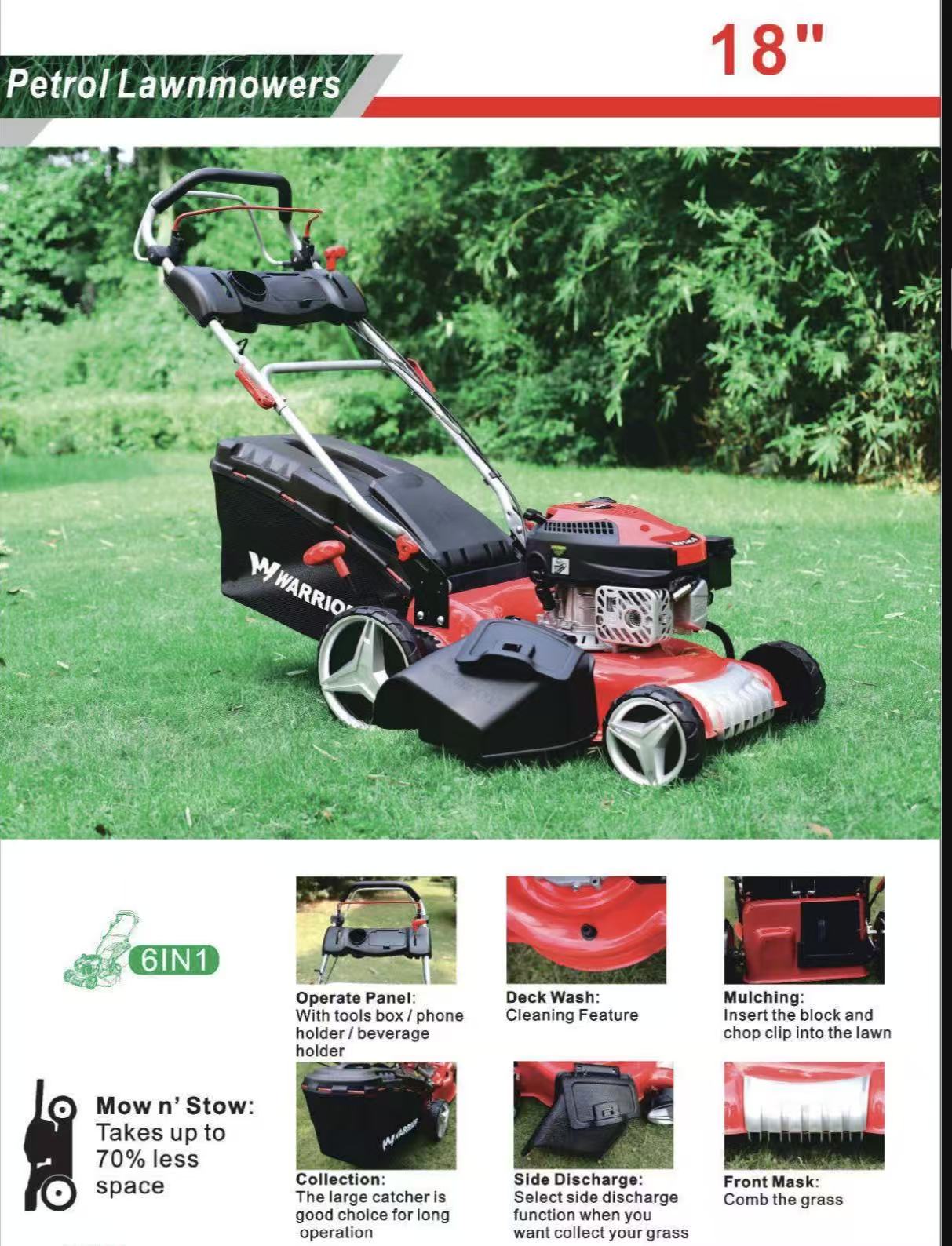 WINCHI 6IN1 18-inch petrol lawnmower