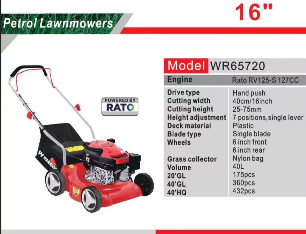 WINCHI WR65720 push lawnmower